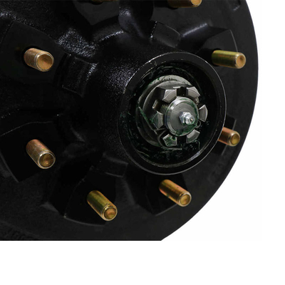 Eixo de reboque de alta capacidade de 7000 lb com freios elétricos e 8 parafusos em padrão de parafusos de 6,5 &quot;