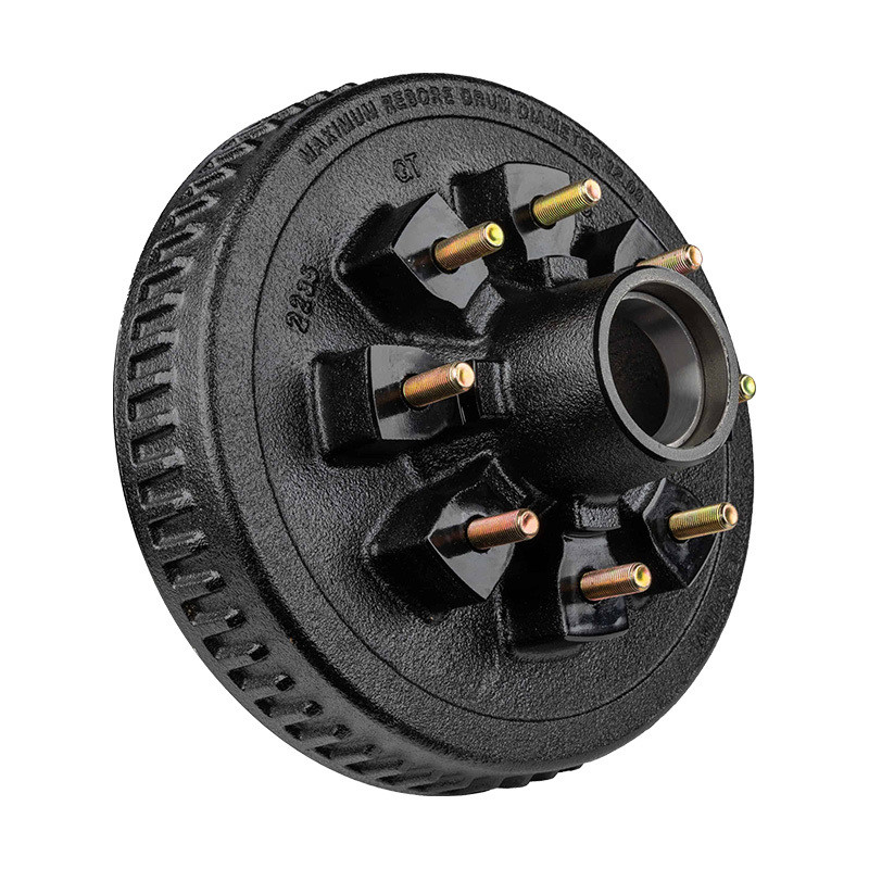 Peças de reboque 7000 lb 8 Lug 6 1/2 12 polegadas tambor de travagem para durabilidade e travagem do reboque
